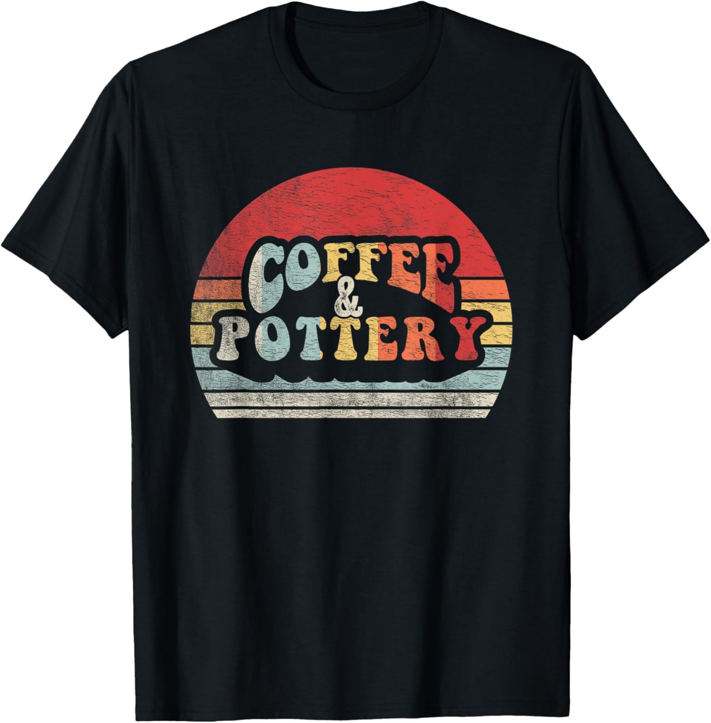 Retro Vintage Coffee & Pottery Potter Shirt Potter Pottery T-Shirt - T-Shirt | Black