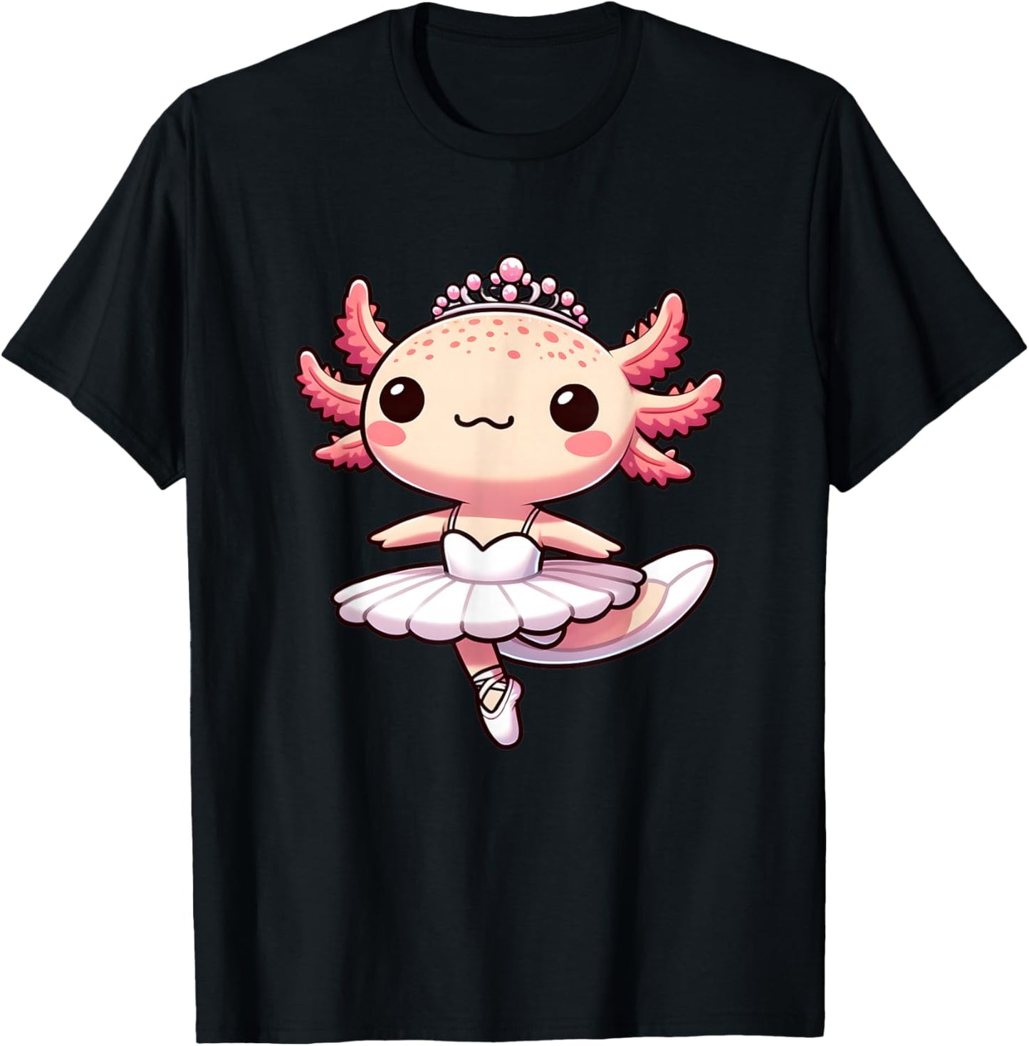 Cute Ballerina Funny Ballet Cute Axolotl T-Shirt - T-Shirt | Black