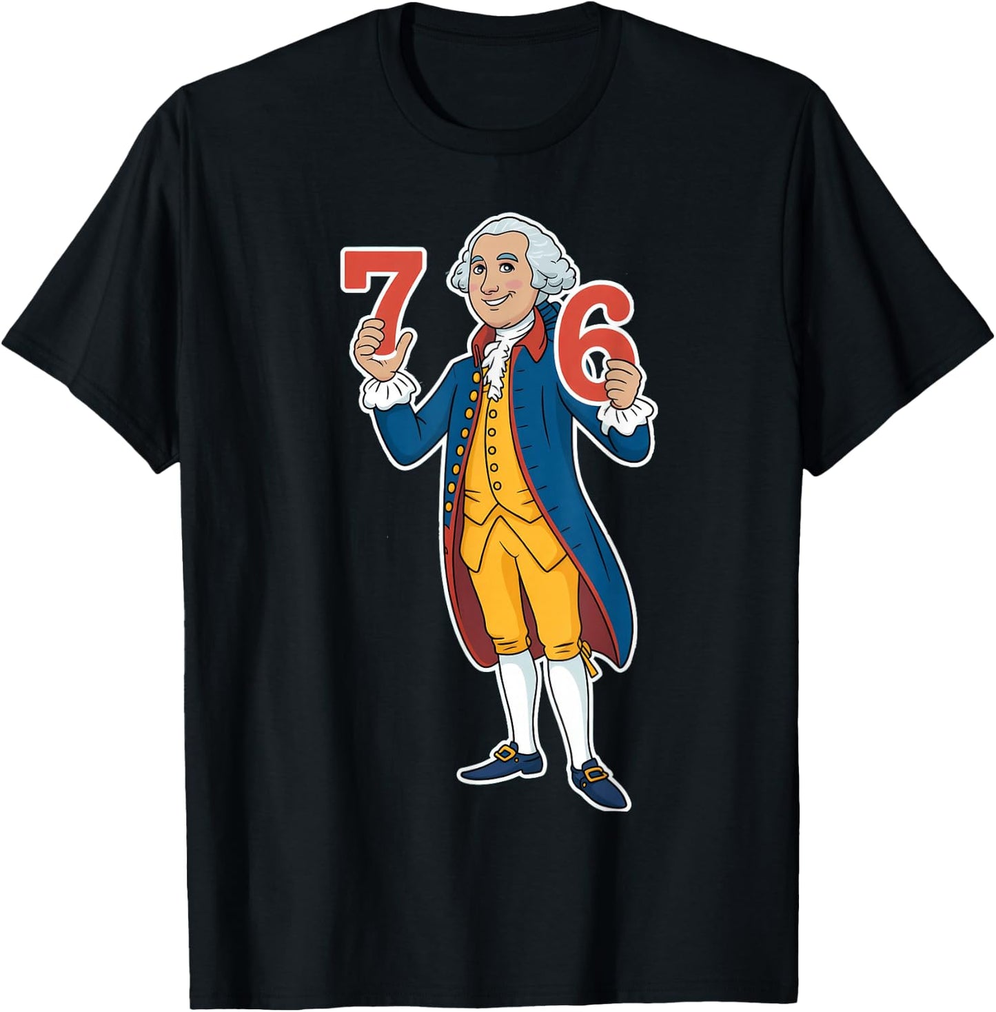 6-7 7-6 George Washington Six Seven American T-Shirt - T-Shirt | Black