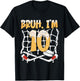 10th Birthday Hockey Lovers Bruh I'm 10 Years Old T-Shirt - T-Shirt | Black