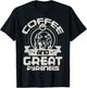 Coffee And Great Pyrenees Coffee Drinking Dog Owner Lover T-Shirt - T-Shirt | Black