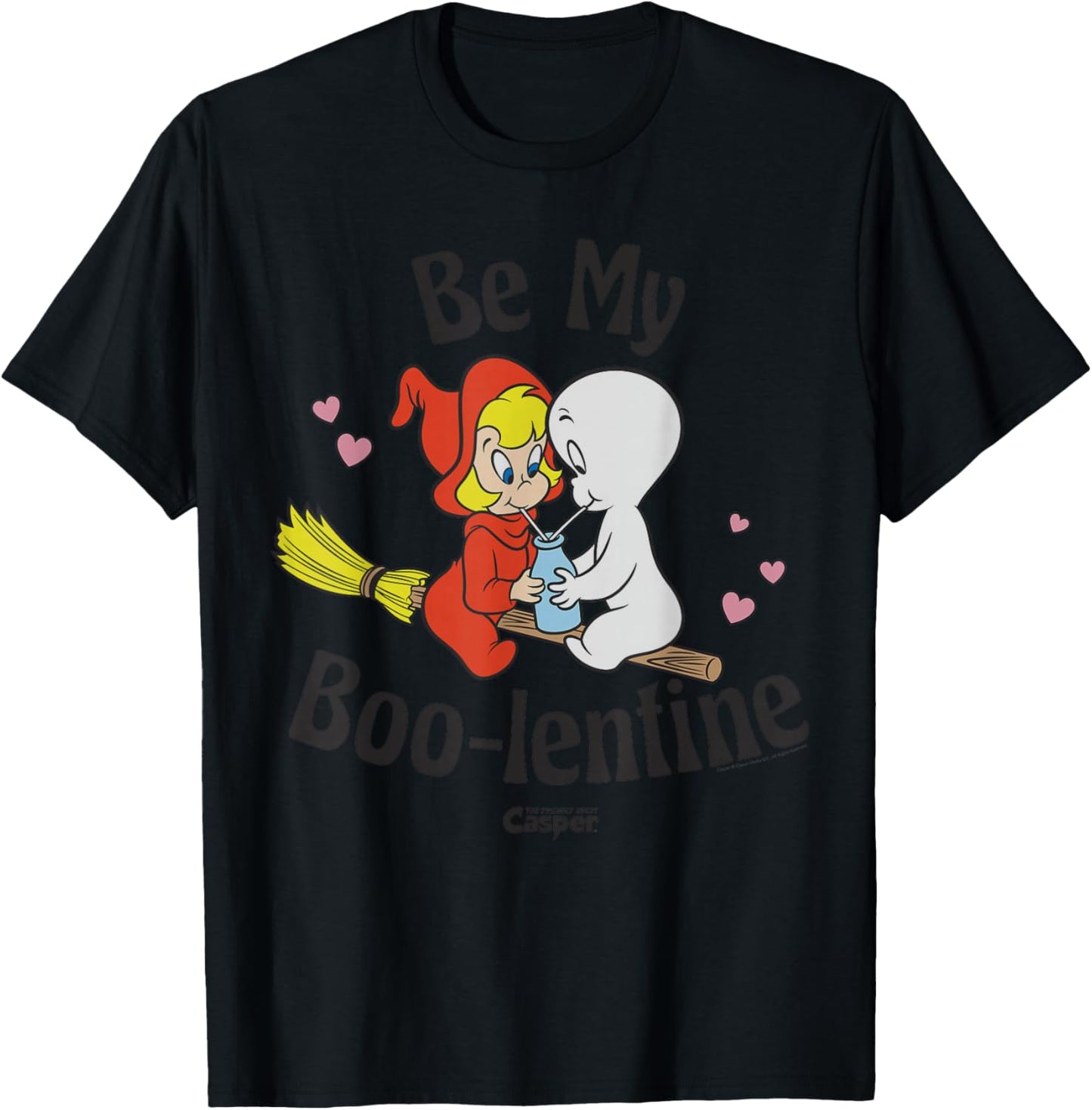 Casper The Friendly Ghost Valentine's Day Boo-lentine T-Shirt - T-Shirt | Black