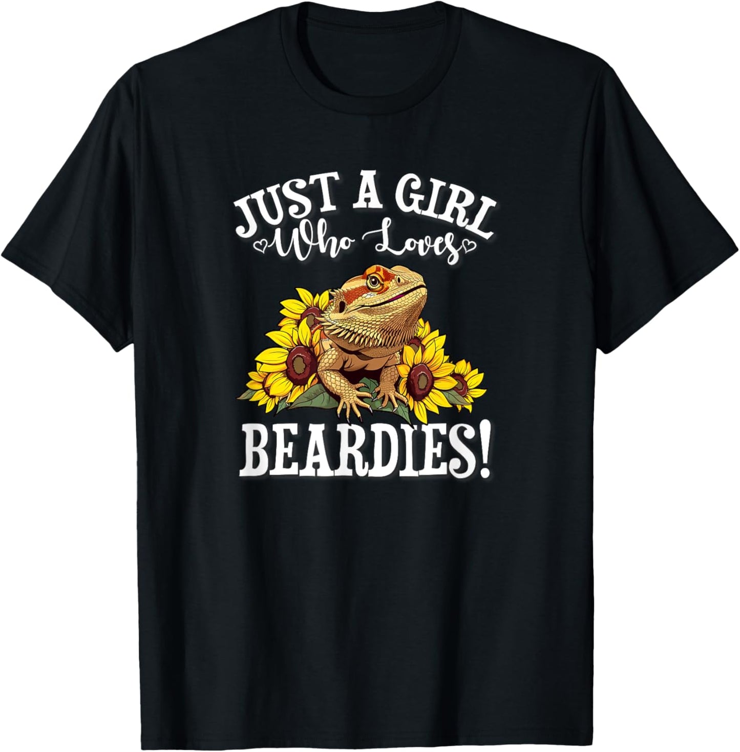 Tiny Dinosaur Girl Who Loves Bearded Dragon Lover T-Shirt - T-Shirt | Black