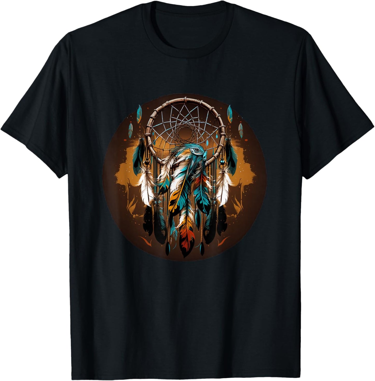 Native American Dreamcatcher Indian Design T-Shirt - T-Shirt | Black