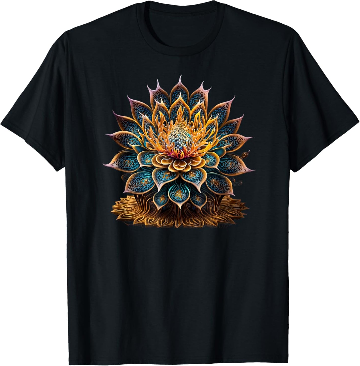 Lotus Flower Yoga Zen Bohemian Namaste Meditation T-Shirt - T-Shirt | Black