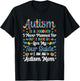 Retro Autism Mom Autism Is A Journey Autism Awareness Month T-Shirt - T-Shirt | Black