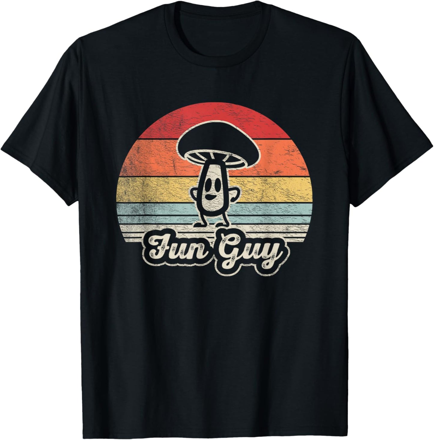 Vintage Fun Guy Fungi Shirt Funny Mushroom Fungus Humor T-Shirt - T-Shirt | Black