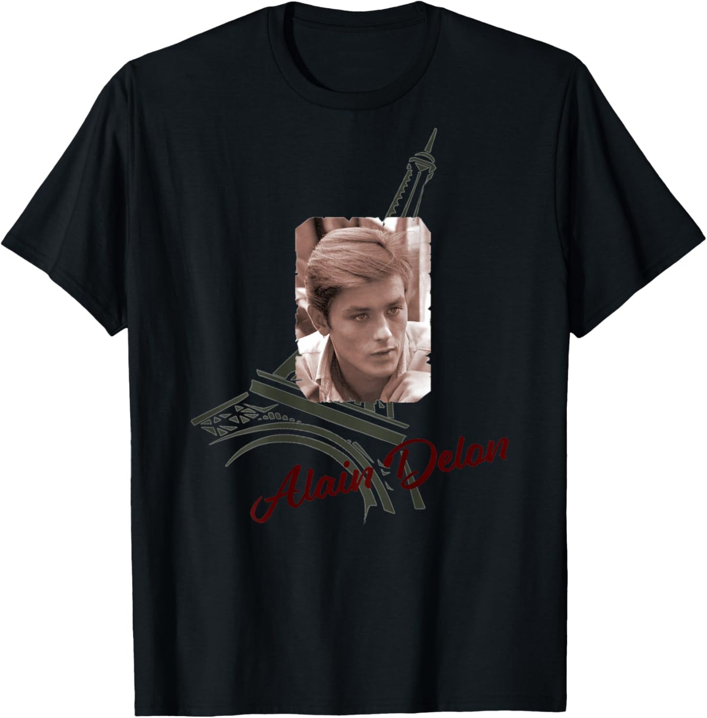 Alain Delon_001_Back Printed T-Shirt - T-Shirt | Black