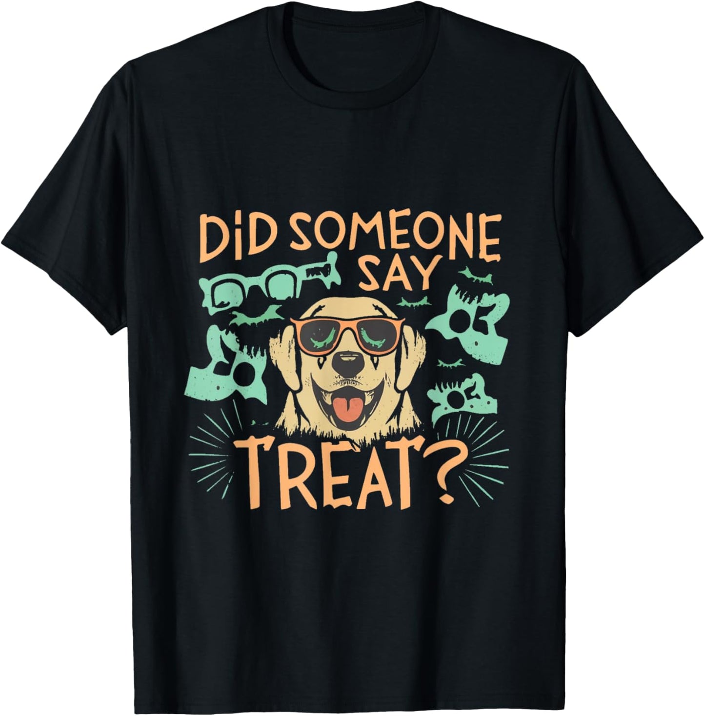 Funny Halloween Golden Retriever Did Someone Say Treat T-Shirt - T-Shirt | Black