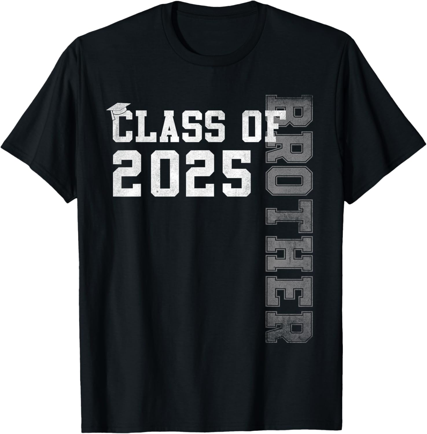 Brother Senior 2025 Proud Brother Of A Class Of 2025 T-Shirt - T-Shirt | Black