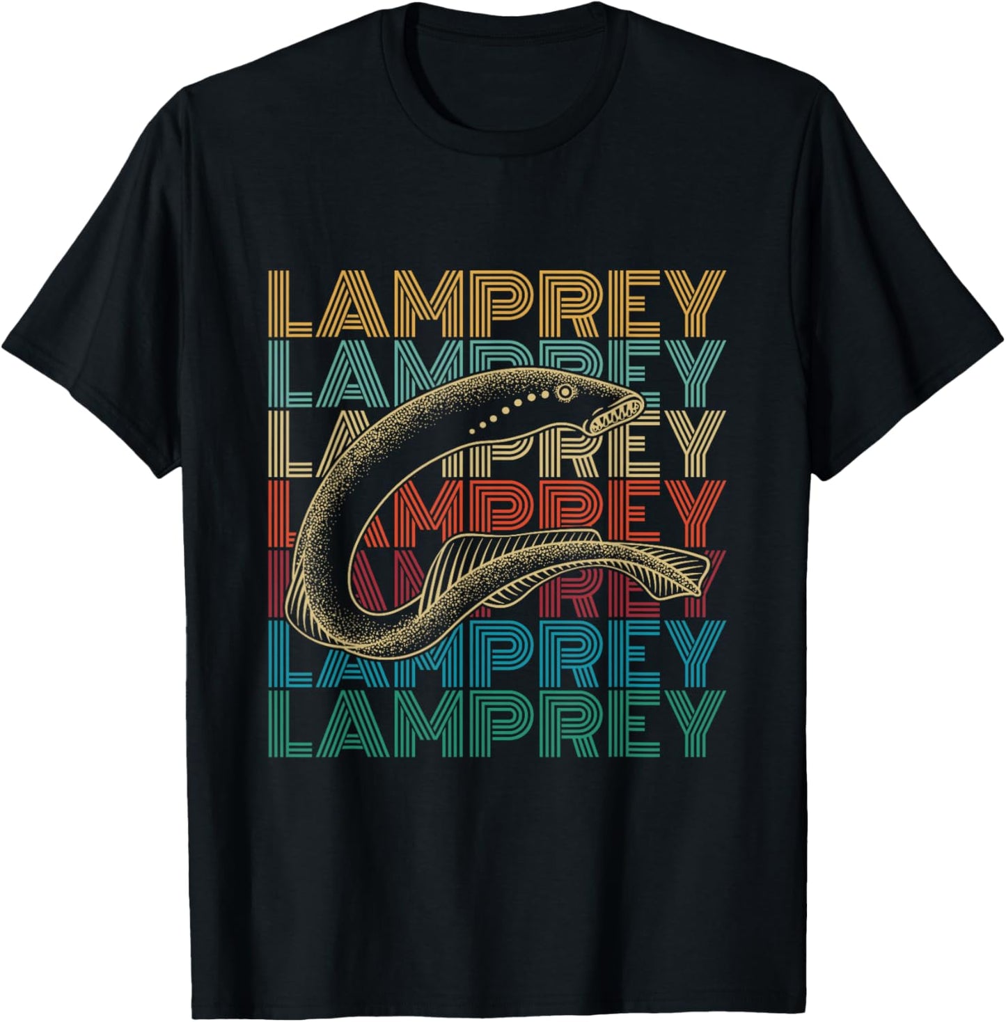 Sea Lamprey Fish Design for a Lamprey expert T-Shirt - T-Shirt | Black