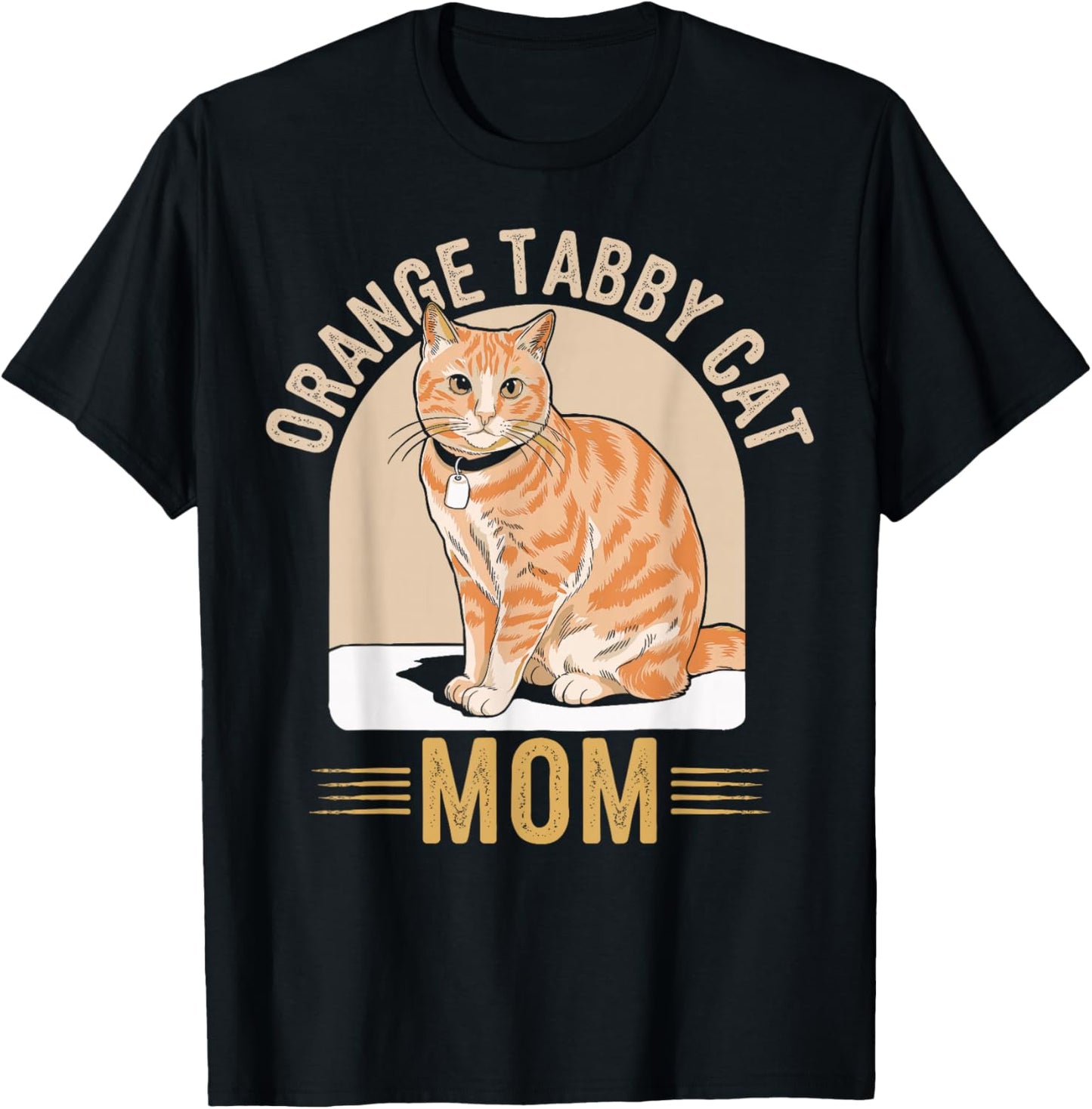 Tabby Cat Orange Cat Mom T-Shirt - T-Shirt | Black