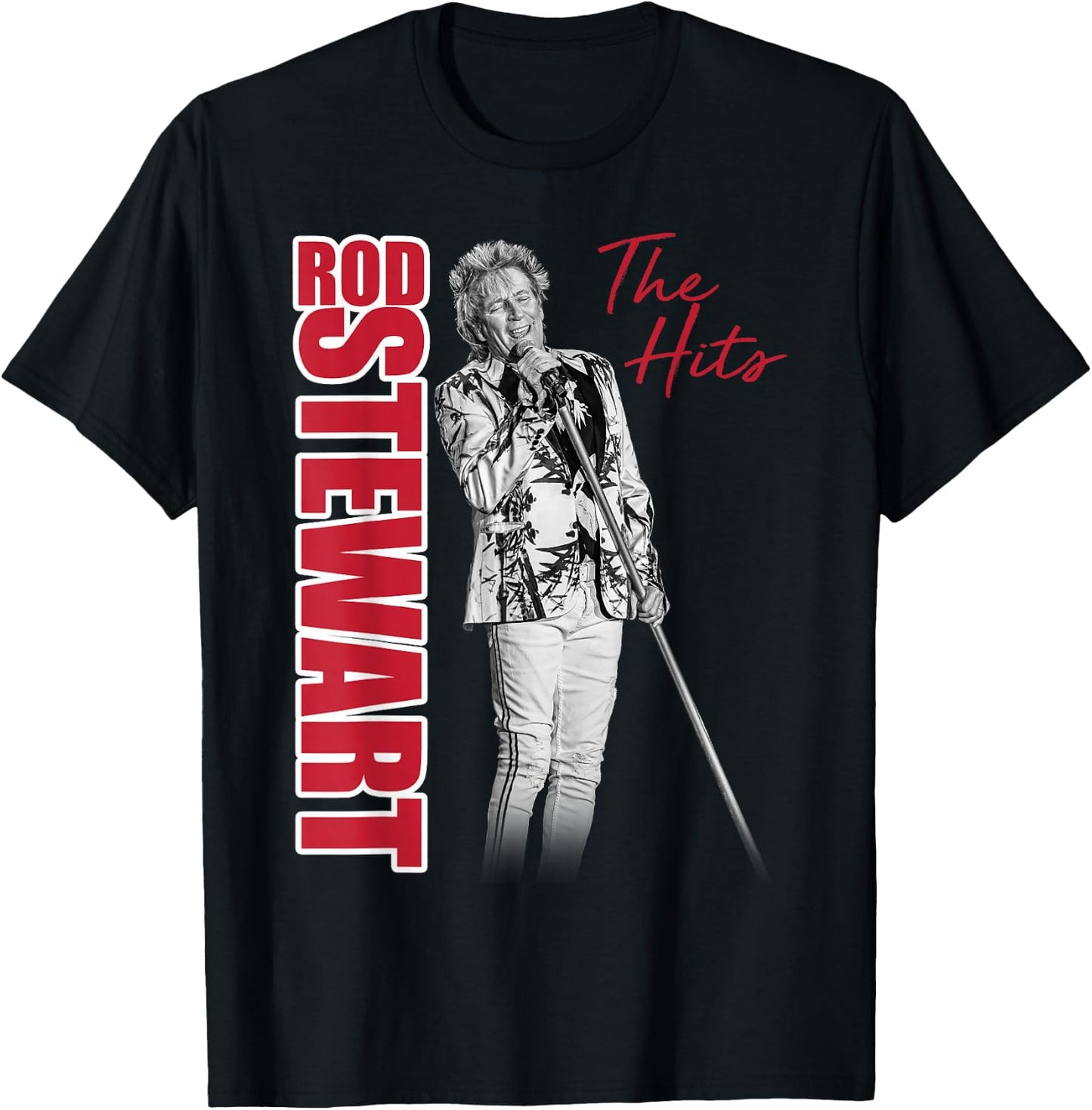 Rod Stewart Las Vegas Photo T-Shirt - T-Shirt | Black