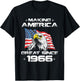 54th Birthday Gift USA Flag Making America Great Since 1966 Men T-Shirt - T-Shirt | Black