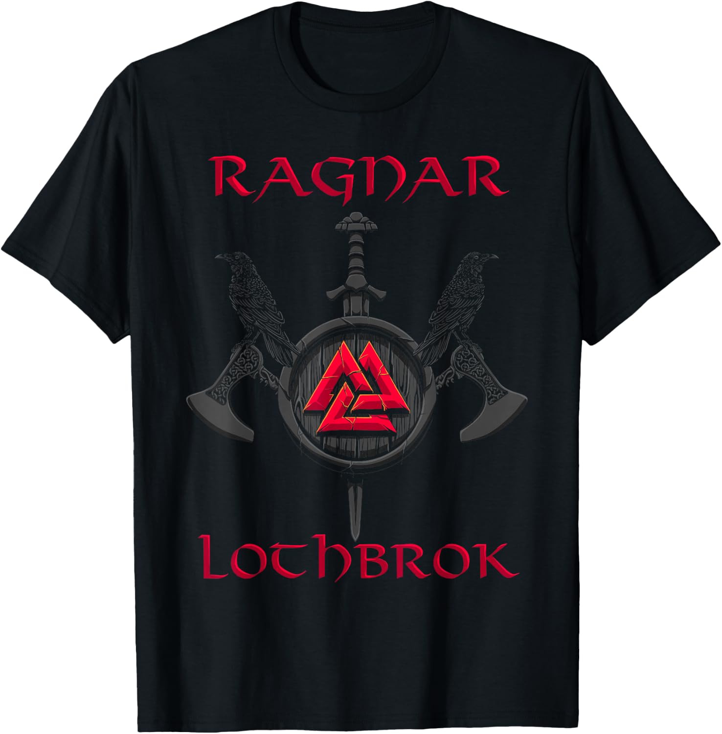 Ragnar Lothbrok - Ragnar Lodbrok - Viking Warrior T-Shirt - T-Shirt | Black