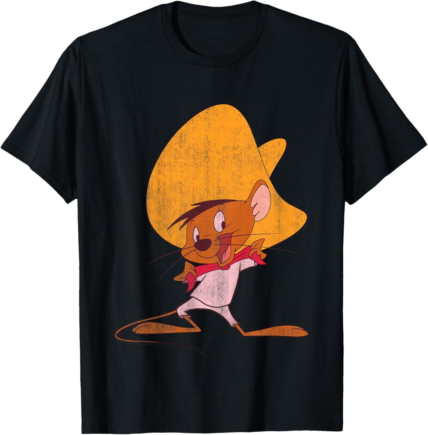 Kids Looney Tunes Speedy Gonzales Red Hue Portrait T-Shirt - T-Shirt | Black