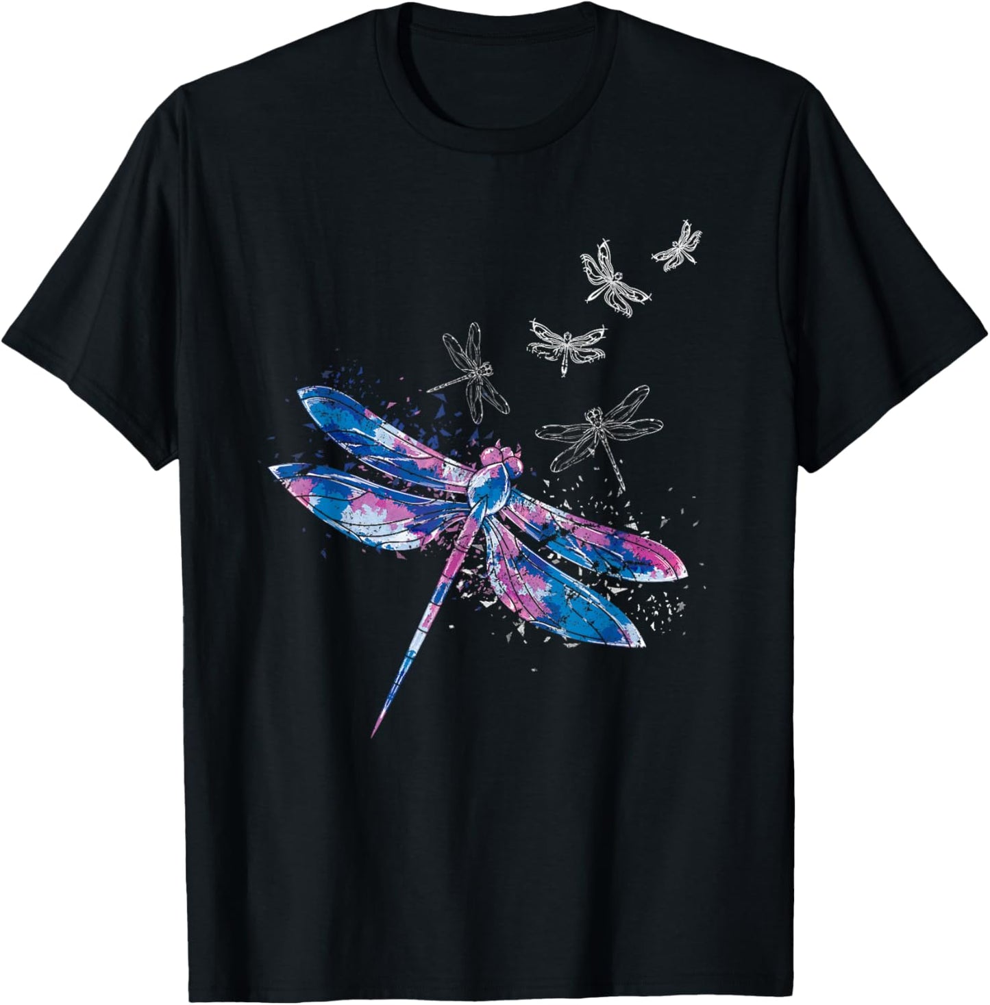 Wildlife Animal Insect Nature Girls Women Gift Dragonfly T-Shirt - T-Shirt | Black