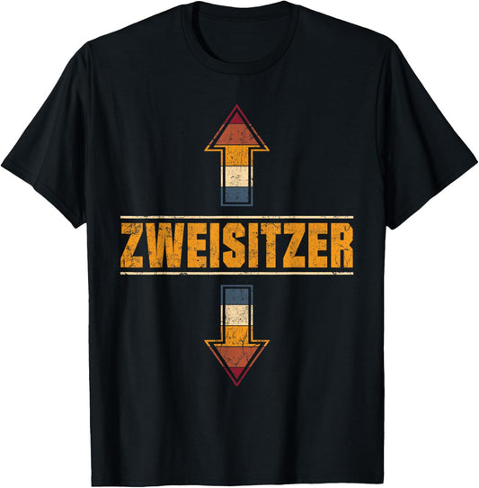 Zweisitzer Zweideutiger Spruch Lustige Sprüche Für Männer T-Shirt - T-Shirt | Black