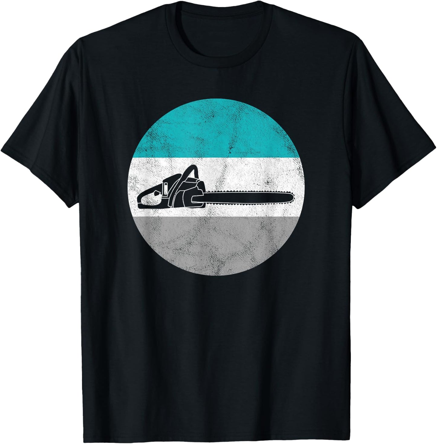 Chainsaw Retro Lumberjack Forestry Gift & Women T-Shirt - T-Shirt | Black