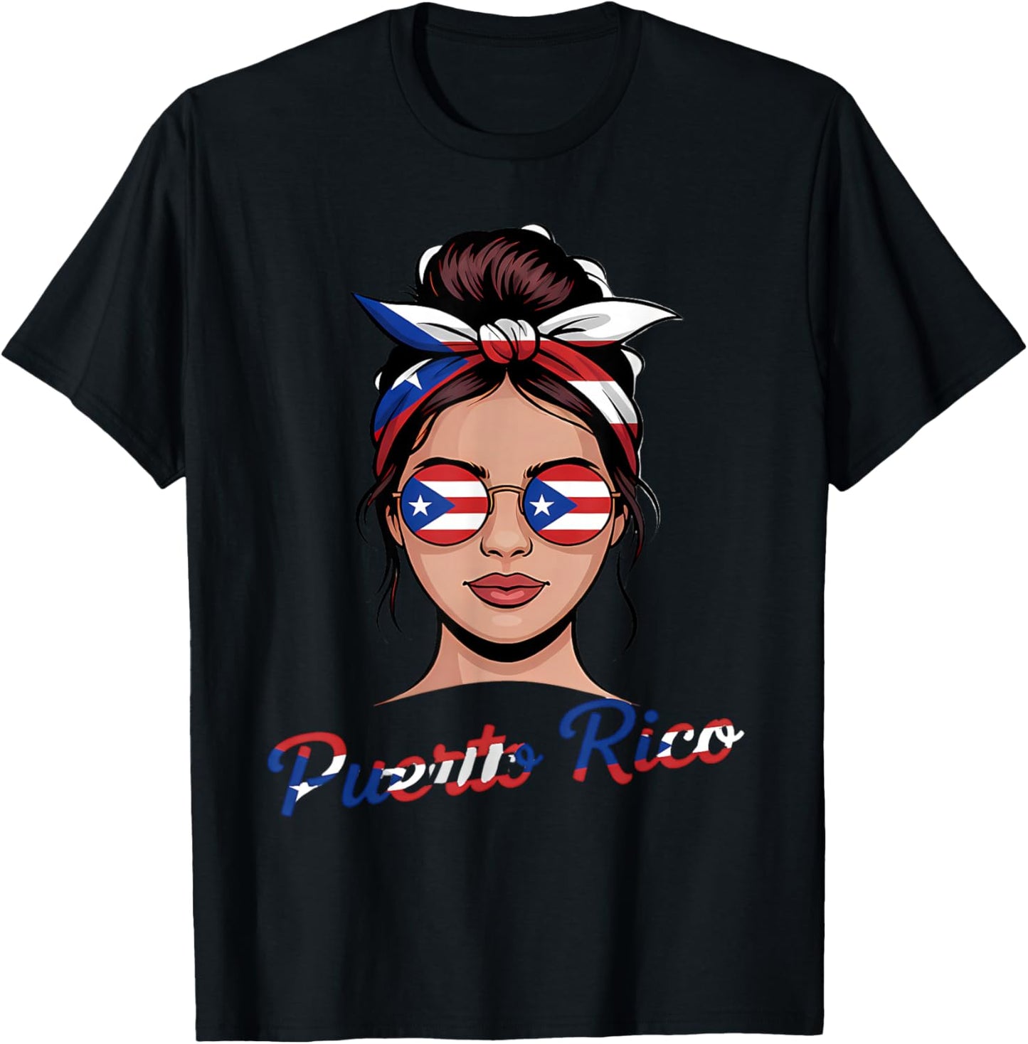 Puerto Rico Flag Coquette Bow Boricua Puerto Rican Flag T-Shirt - T-Shirt | Black
