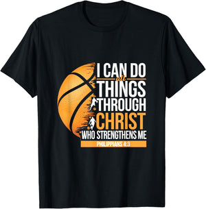 I Can Do All Things Through Christ Who Strengthens T-Shirt - T-Shirt | Black