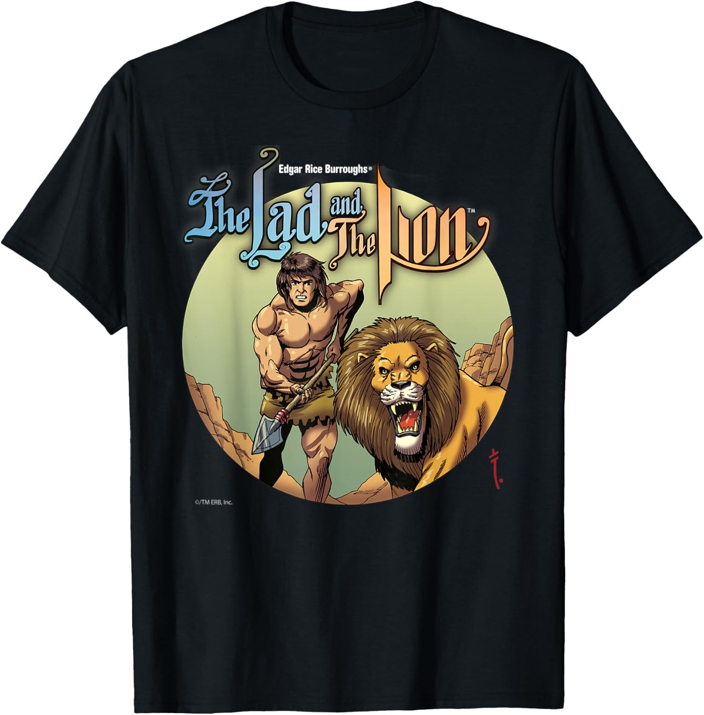 The Lad and the Lion T-Shirt - T-Shirt | Black
