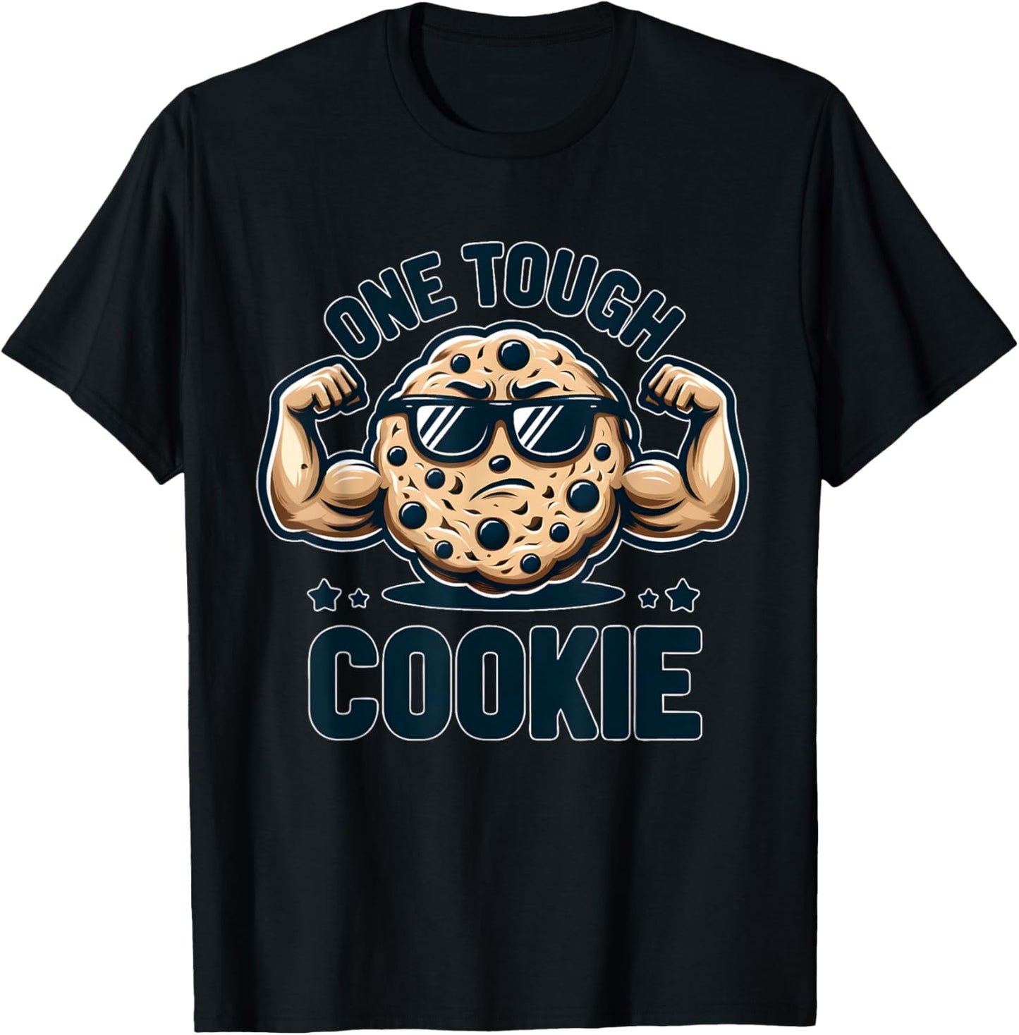 Baking Team One Tough Cookie Funny Chocolate Chip T-Shirt - T-Shirt | Black