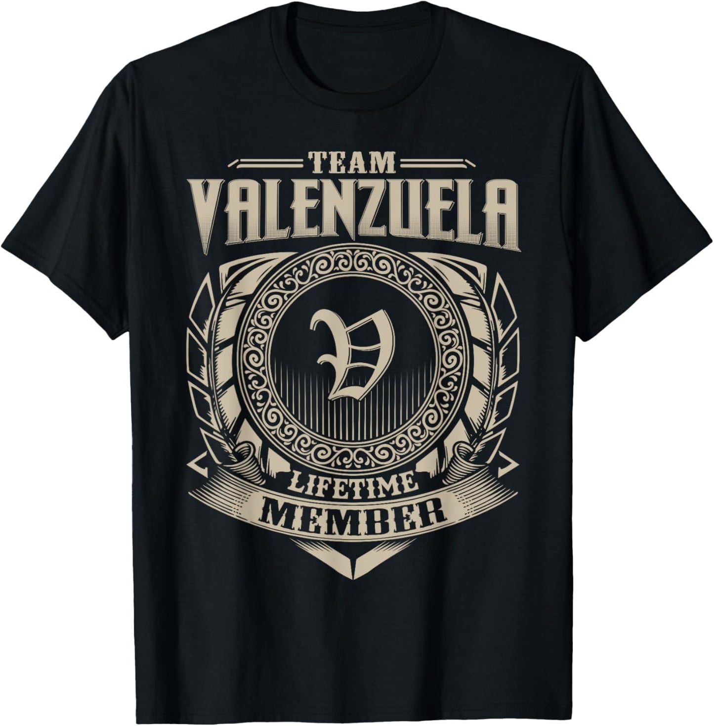 Team VALENZUELA Lifetime Member Surname VALENZUELA Family T-Shirt - T-Shirt | Black