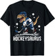 Hockeysaurus Funny Dinosaur Hockey Kids Hockey Boy T-Shirt - T-Shirt | Black