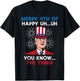 Merry 4th Of July Joe Funny Confused Patriot Men Women T-Shirt - T-Shirt | Black