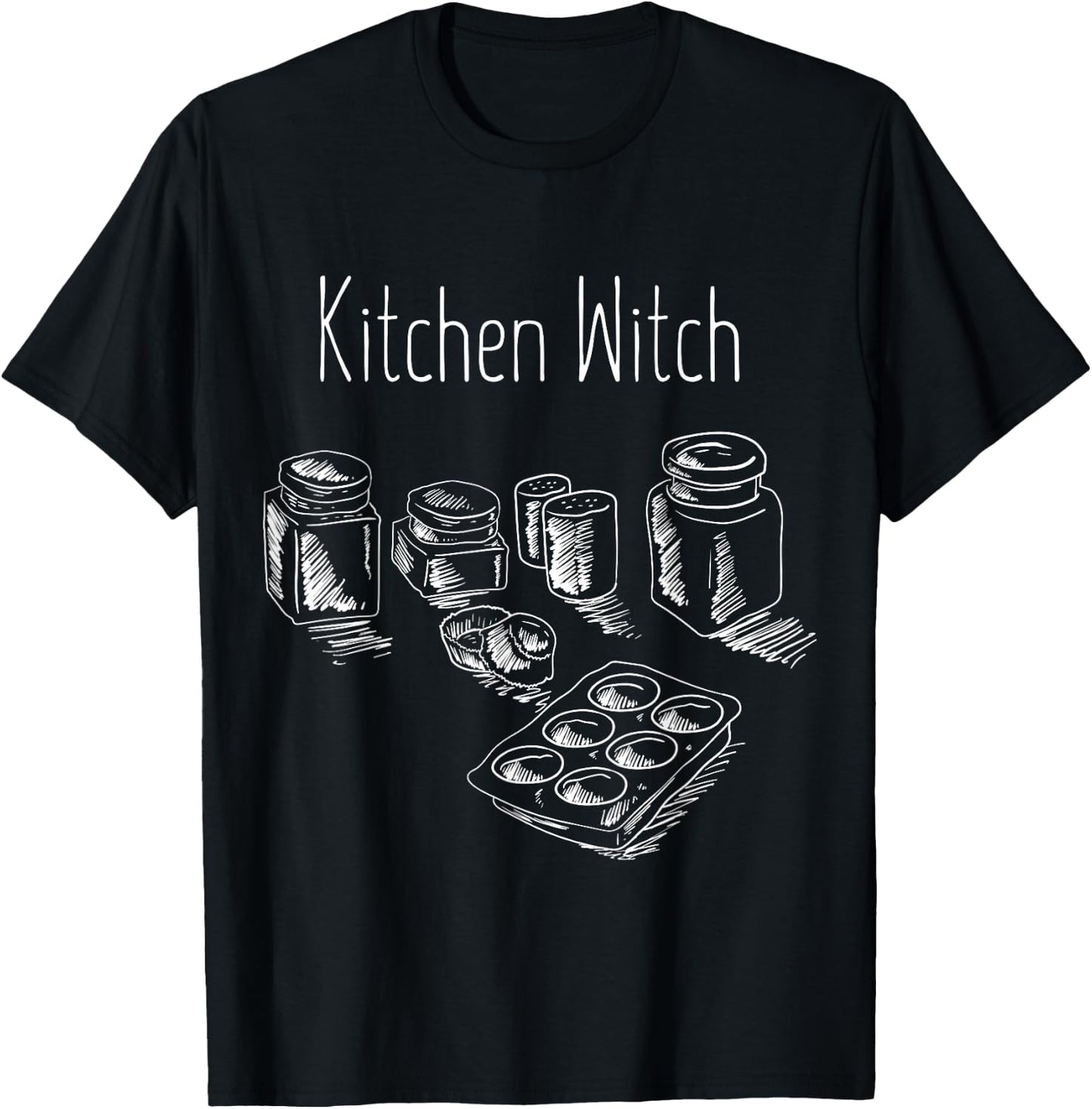 Funny Herbalist Kitchen Witch Halloween Cooking Chef Gift T-Shirt - T-Shirt | Black