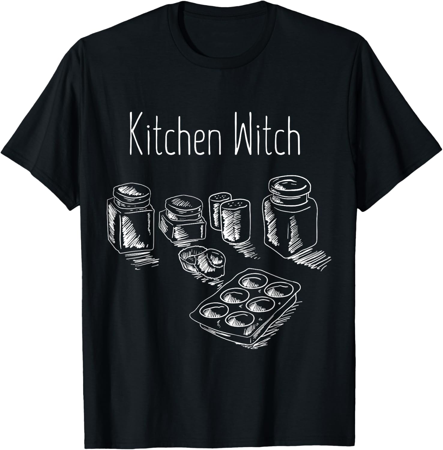 Funny Herbalist Kitchen Witch Halloween Cooking Chef Gift T-Shirt - T-Shirt | Black