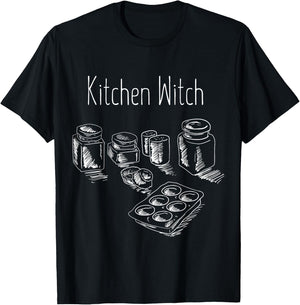 Funny Herbalist Kitchen Witch Halloween Cooking Chef Gift T-Shirt - T-Shirt | Black
