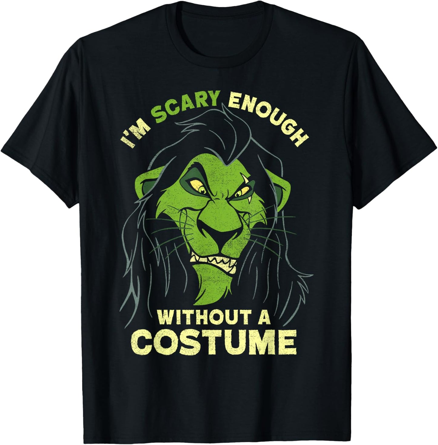 Disney The Lion King Scar Scary Enough Halloween T-Shirt - T-Shirt | Black