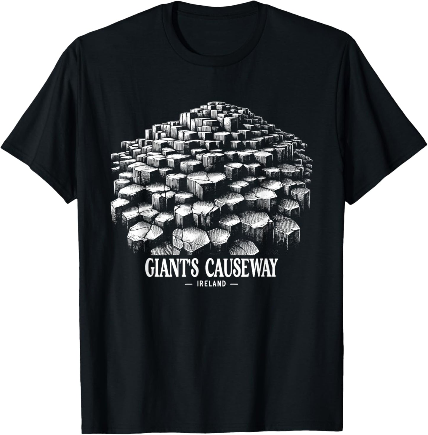 Giant’s Causeway Ireland Travel T-Shirt - T-Shirt | Black