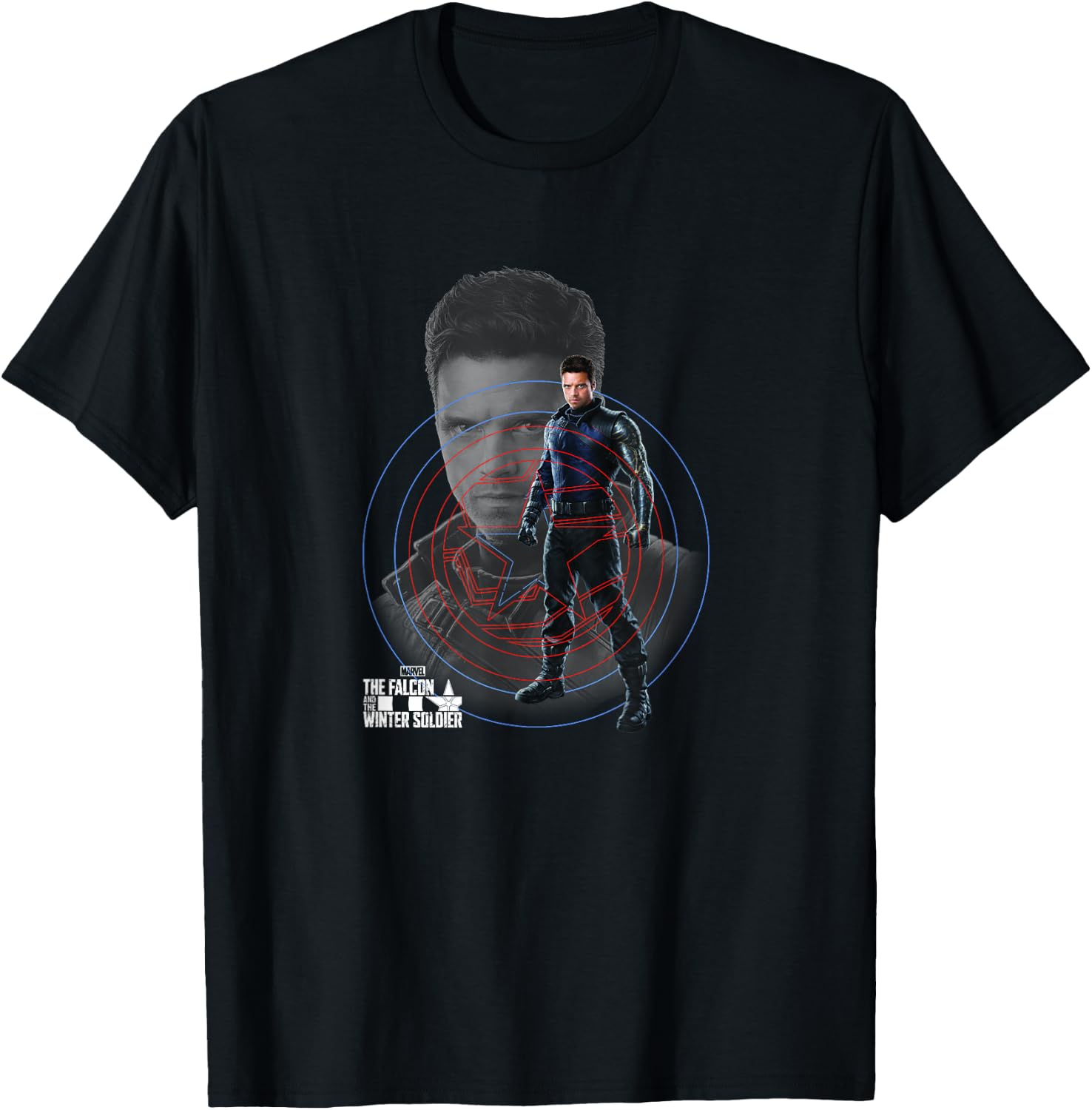 Marvel The Falcon And The Winter Soldier Bucky Collage T-Shirt - T-Shirt | Black