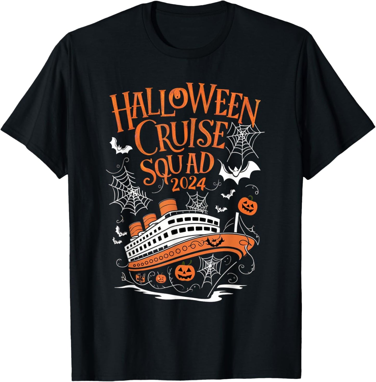 Spooky Halloween Cruise Squad 2024 Cruising Crew Season T-Shirt - T-Shirt | Black
