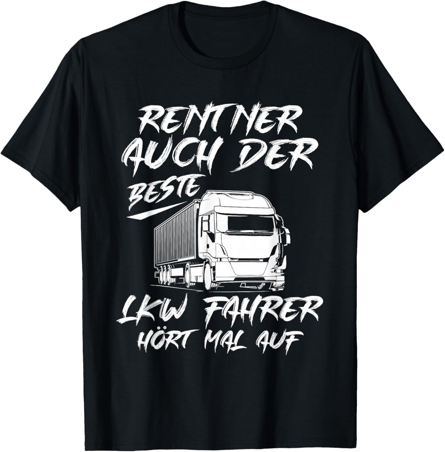 Kraftfahrer Rente Fernfahrer Opa LKW-Fahrer Rentner T-Shirt - T-Shirt | Black