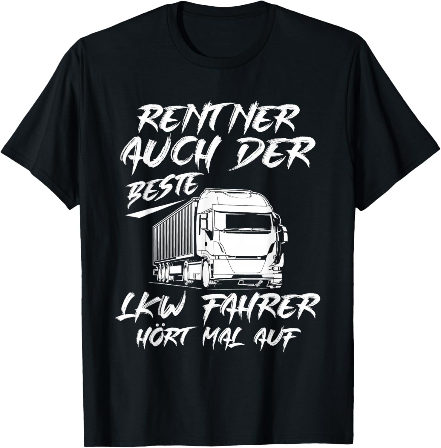 Kraftfahrer Rente Fernfahrer Opa LKW-Fahrer Rentner T-Shirt - T-Shirt | Black
