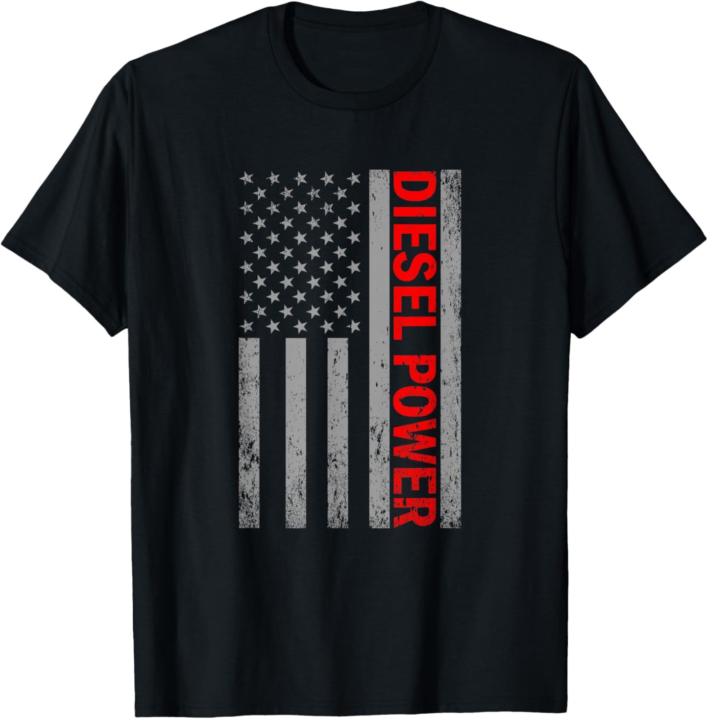 Diesel Power USA Flagge Truck Turbo Brothers Mechaniker T-Shirt - T-Shirt | Black