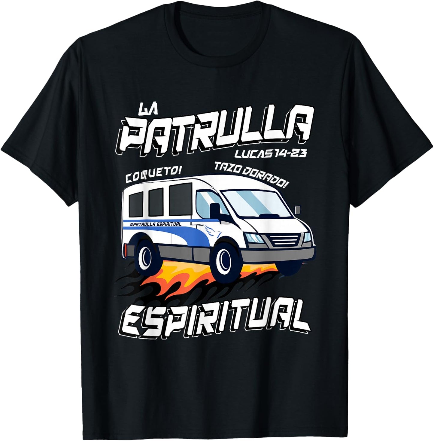 La patrulla espiritual Funny Tazo Dorado Mexican Spanish T-Shirt - T-Shirt | Black