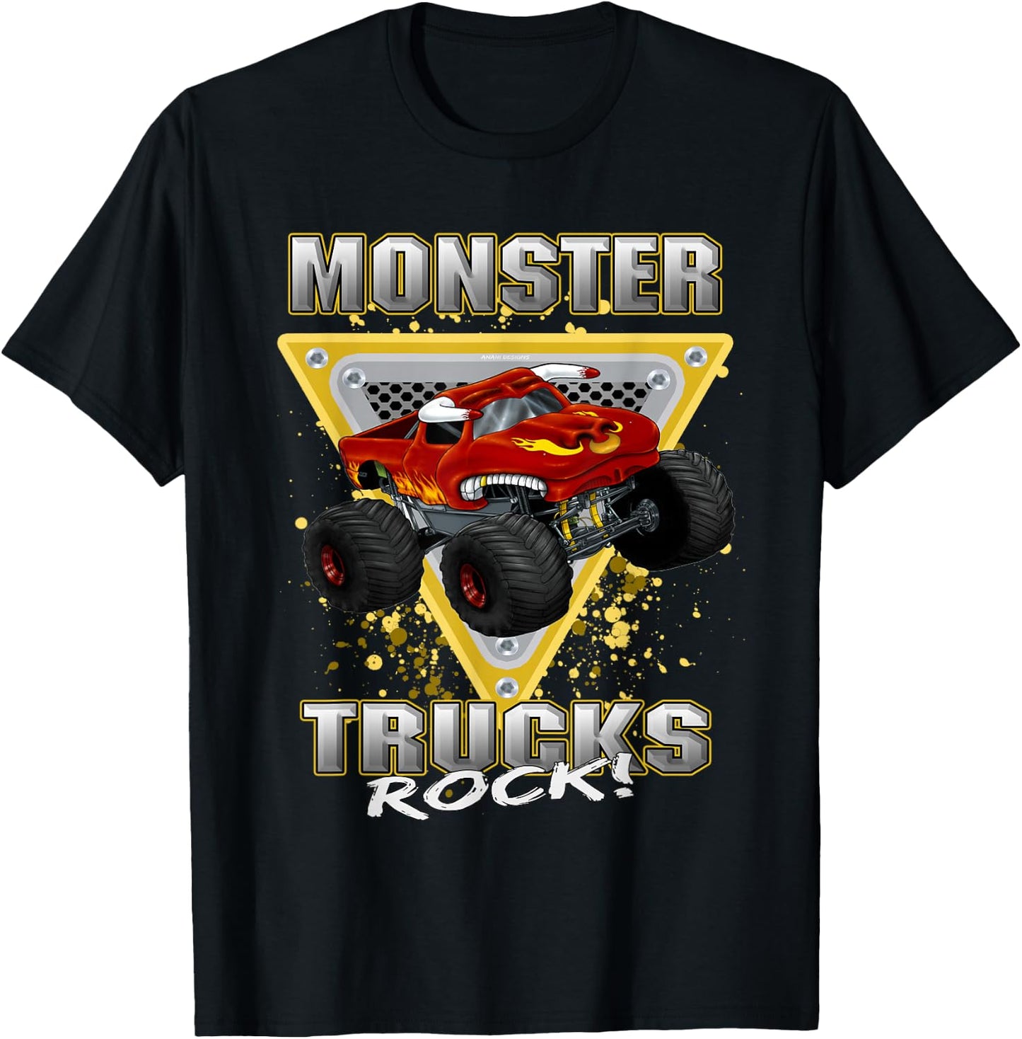 Monster Trucks Rock T-Shirt - T-Shirt | Black