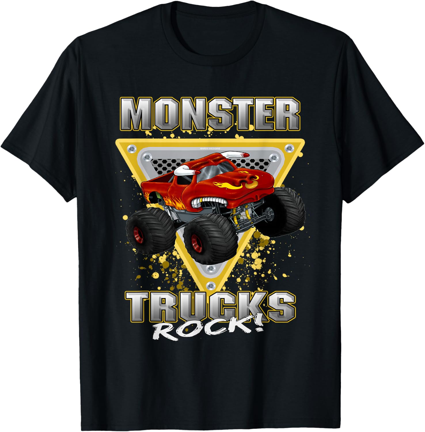 Monster Trucks Rock T-Shirt - T-Shirt | Black