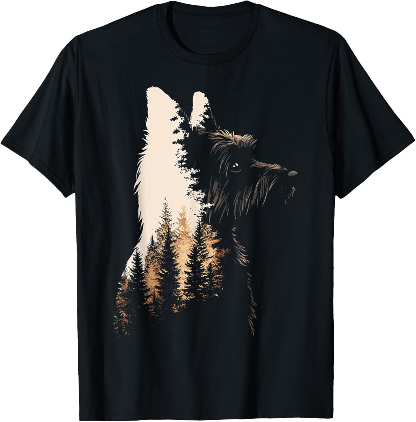 Cairn Terrier Dog Graphic Pet Art Cairn Terrier T-Shirt - T-Shirt | Black