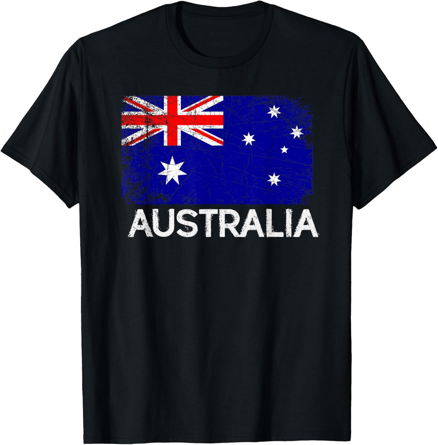 Australian Flag | Vintage Made In Australia Gift T-Shirt - T-Shirt | Black