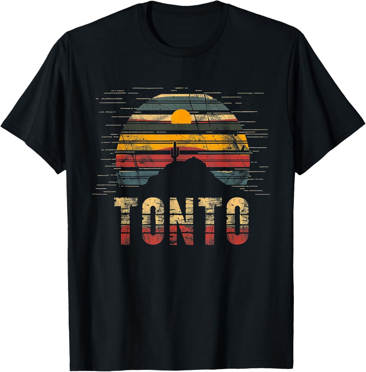 Tonto - US National Park Forest Vintage Men Women Kids Retro T-Shirt - T-Shirt | Black