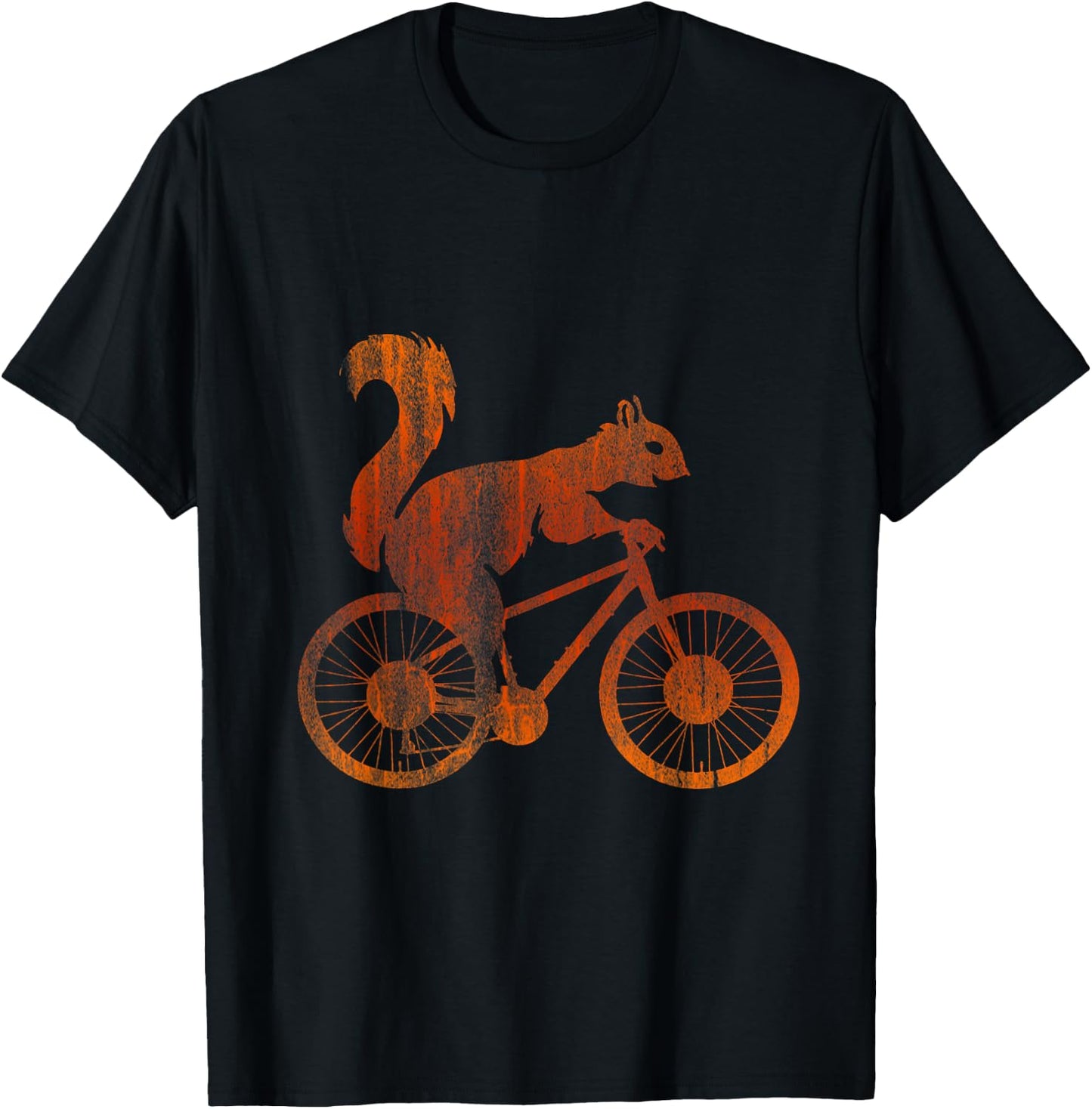 Squirrel Riding A Bicycle Vintage Bike Squirrel Small T-Shirt - T-Shirt | Black