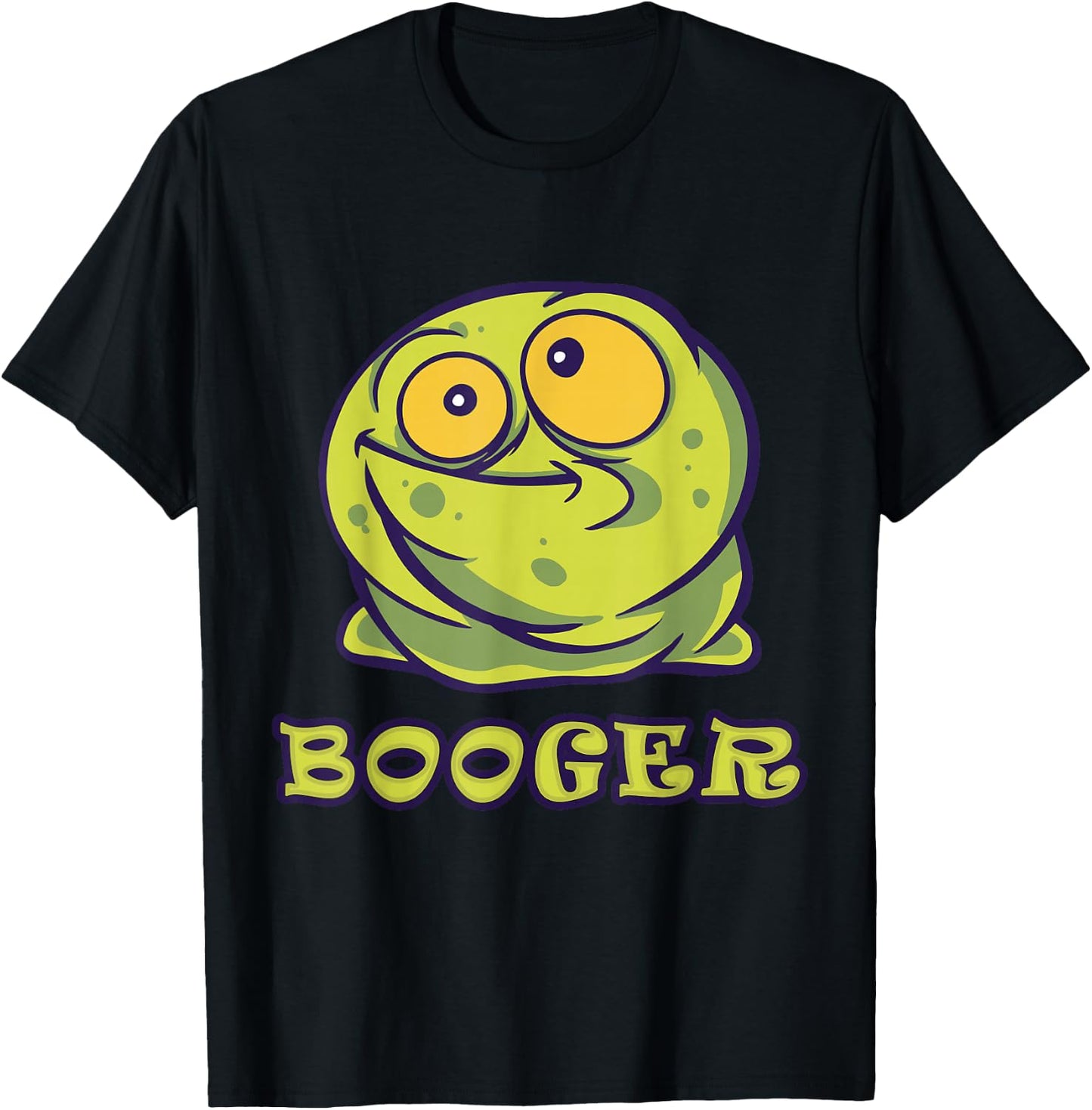 A slimy green picker- popping in the nose to get a booger T-Shirt - T-Shirt | Black