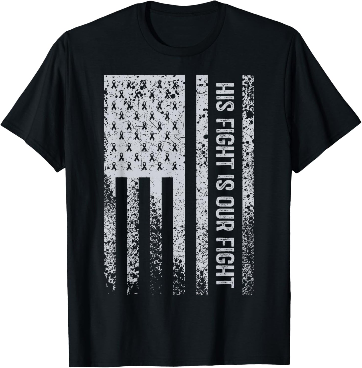 His Fight Is Our Fight Parkinsons Disease Awareness T-Shirt - T-Shirt | Black