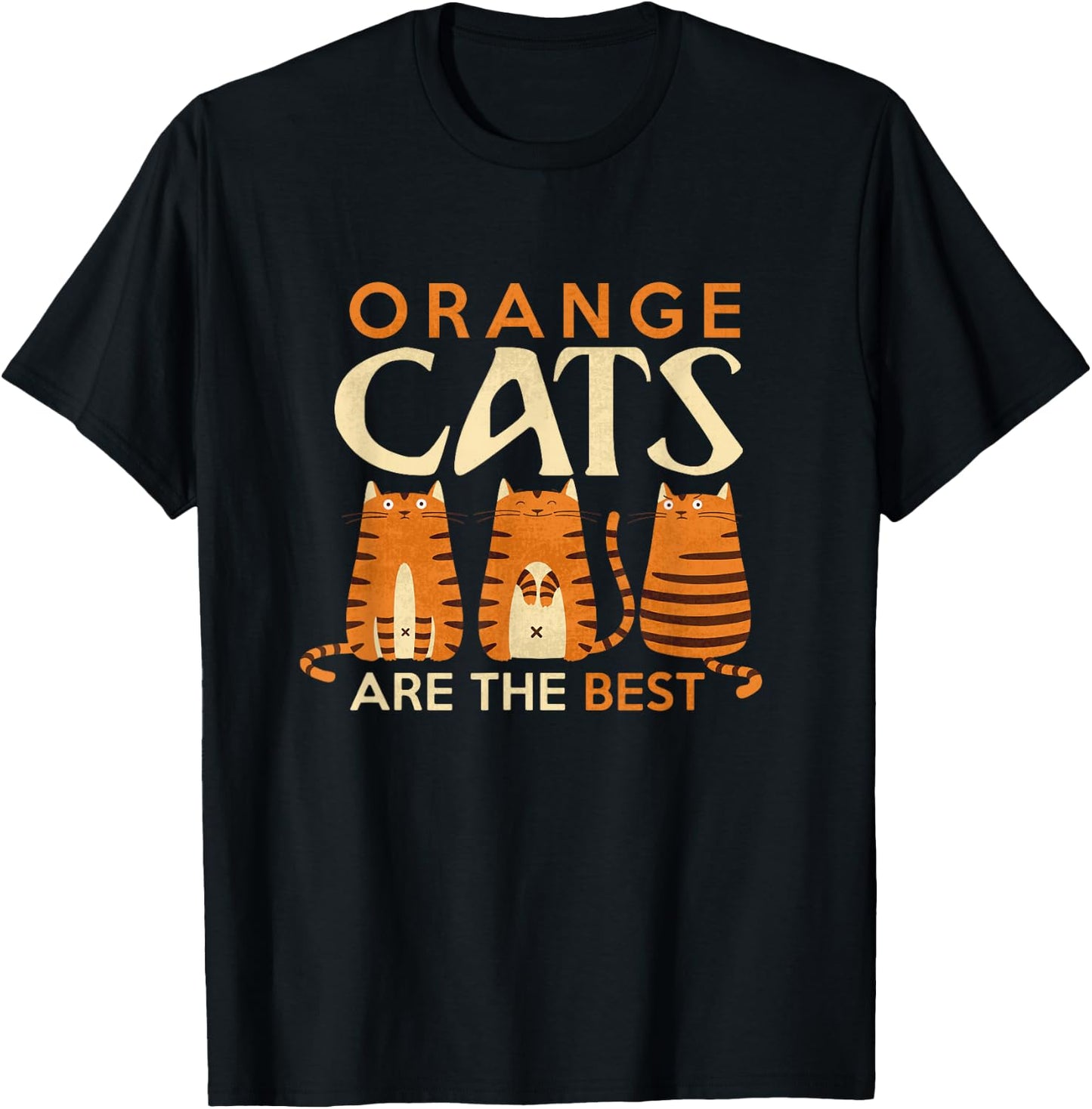 Funny Orange Cats are the Best Cat Mom T-Shirt - T-Shirt | Black